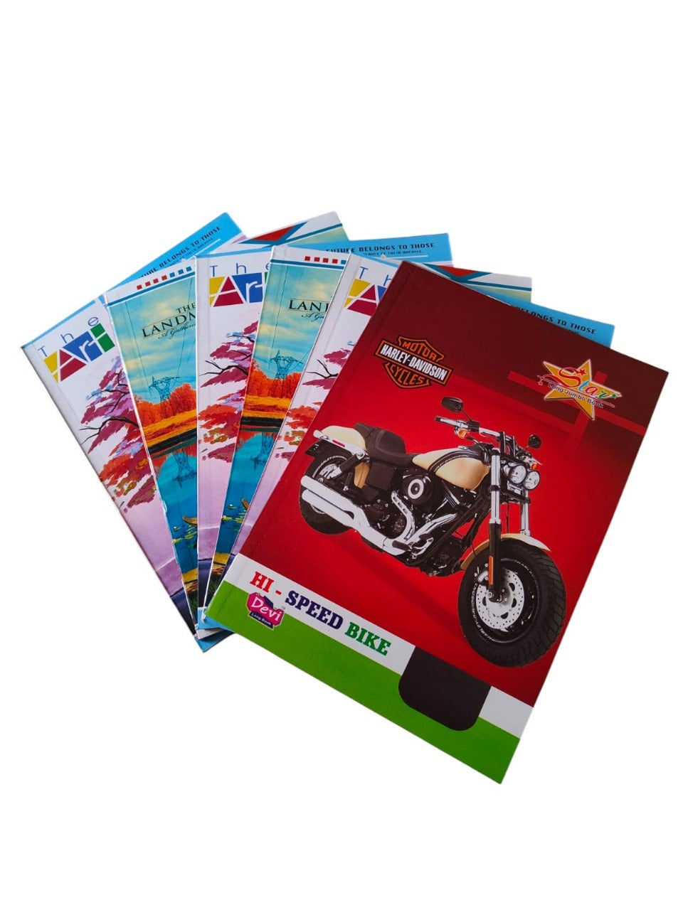 Urja Enterprise | Long Book | Soft Bound/Soft cover Notebook for Students | 20 cm X 28 cm | Single line | 172 Pages (Multicolor) Pack of 6