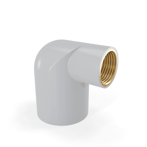 Urja Enterprise Agricultural Pipe - Reducing 90° Elbow Brass Insert (Finolex) 25 × 20 mm (¾″ × ½″)