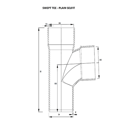 Urja Enterprise Finolex SWR Pipe - Swept Tee Plain Fitting Finolex