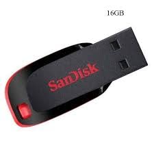 SanDisk Cruzer Blade SDCZ50-016G-135 16 GB USB 2.0 Pen Drive (Red)
