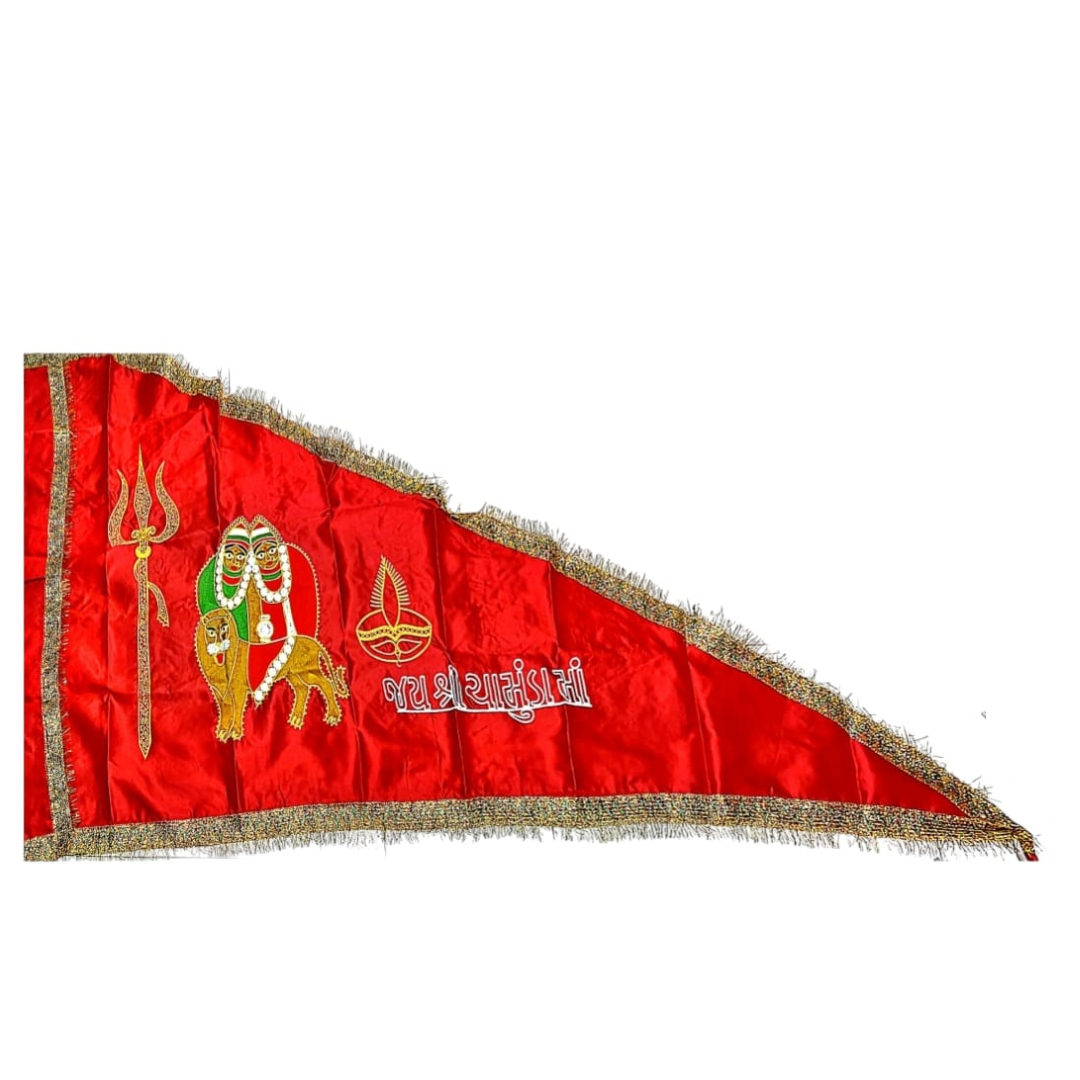 Urja Enterprise Embroidered All Hindu Bhagwan & Mata Ji Flags (Dhwaj) Jay Shree Chamunda Maa