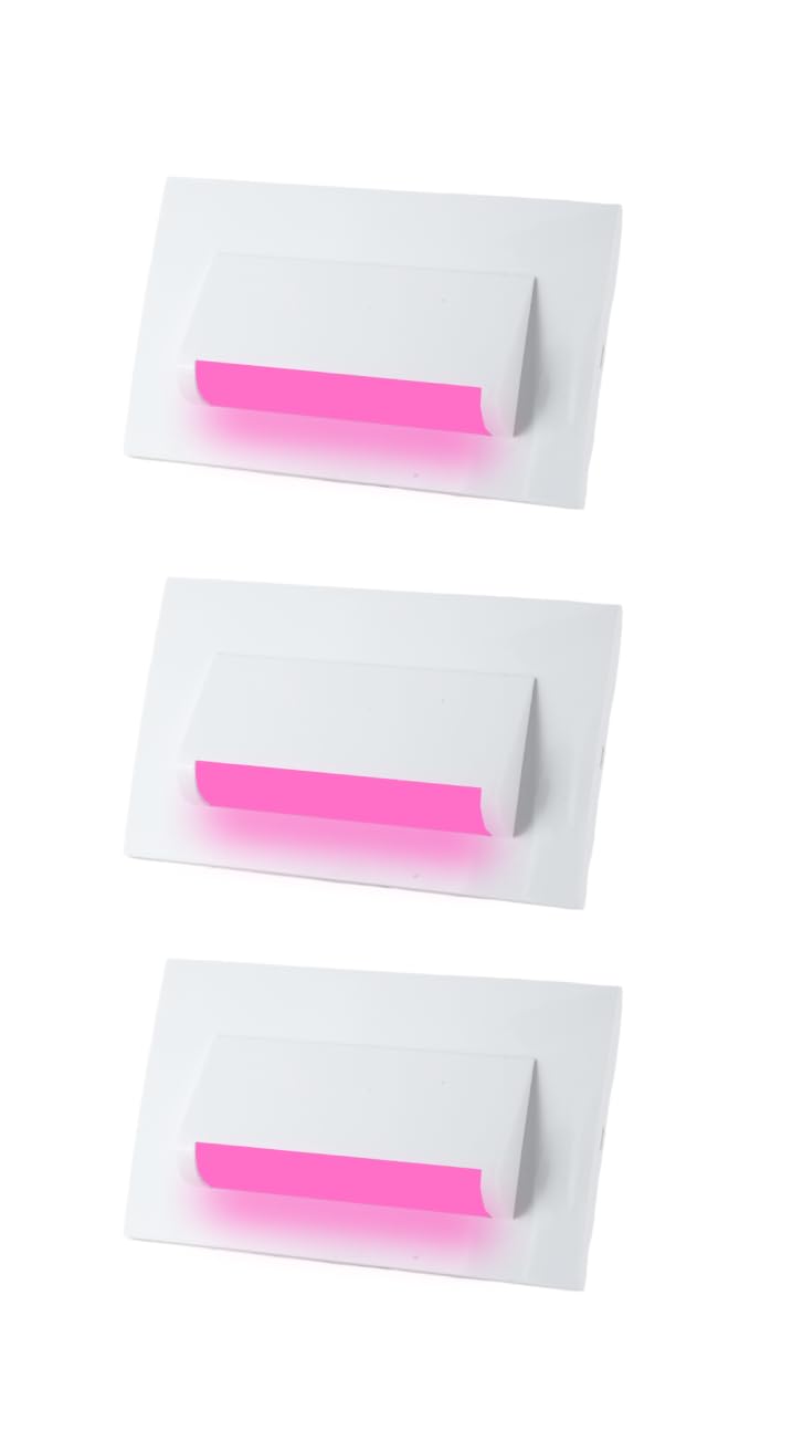 Classic 4 Modular Western LED Foot Light Convertible Under Cabinet Light, Soft White Outdoor Deck Wall Recessed Foot Stair Nosing Light PACK OF 3 PINK