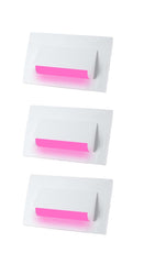 Classic 4 Modular Western LED Foot Light Convertible Under Cabinet Light, Soft White Outdoor Deck Wall Recessed Foot Stair Nosing Light PACK OF 3 PINK