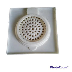 Urja Enterprise Square Plastic Shower Floor Drain/Strainer with Lid - for Kitchen Utensils and All Water Drain Outlets, Jali (6 X 6 Inch, 2 Psc, White) Urja Enterprise