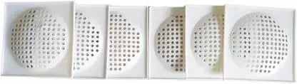Urja Enterprise 6x6 Inch Square Plastic Floor Drain with Lid – White Jali for Kitchen, Bathroom & Water Outlets (Pack of 6, Strong & Easy to Maintain) Urja Enterprise