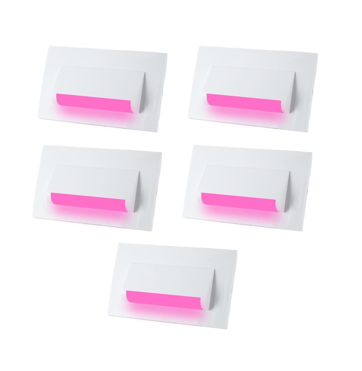 Classic 4 Modular Western LED Foot Light Convertible Under Cabinet Light, Soft White Outdoor Deck Wall Recessed Foot Stair Nosing Light PACK OF 5 PINK