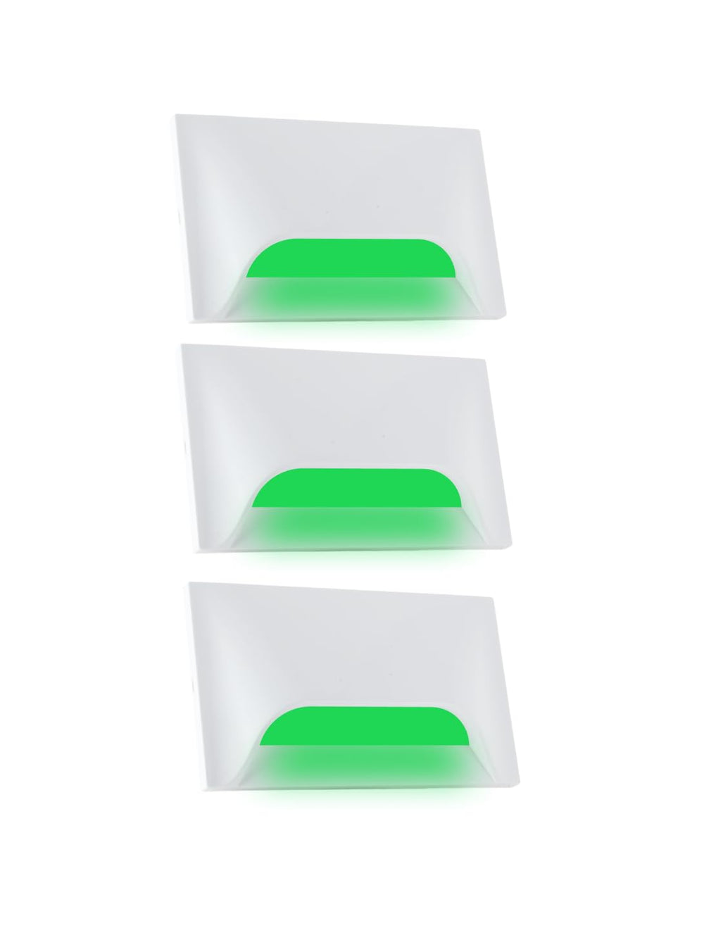 Urja Enterprise Italic 3&4 Modular Western LED Foot Light Convertible Under Cabinet Light, Soft White Outdoor Deck Wall Recessed Foot Stair Nosing Light PACK OF 3 GREEN