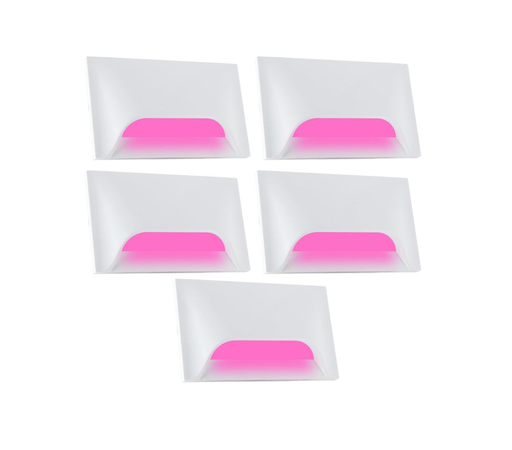 Urja Enterprise Italic 3&4 Modular Western LED Foot Light Convertible Under Cabinet Light, Soft White Outdoor Deck Wall Recessed Foot Stair Nosing Light PACK OF 5 PINK