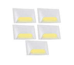 Urja Enterprise Italic 3&4 Modular Western LED Foot Light Convertible Under Cabinet Light, Soft White Outdoor Deck Wall Recessed Foot Stair Nosing Light PACK OF 5 YELLOW