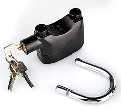 Urja Enterprise Alarm Security Lock – Motion Sensor, 110dB Siren Alert, Heavy-Duty Anti-Theft Padlock with 3 Keys, Weather-Resistant Heavy Body for Bikes, Gates, Doors, Sheds | Black