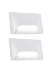 Urja Enterprise Italic 3&4 Modular Western LED Foot Light Convertible Under Cabinet Light, Soft White Outdoor Deck Wall Recessed Foot Stair Nosing Light PACK OF 2 WHITE