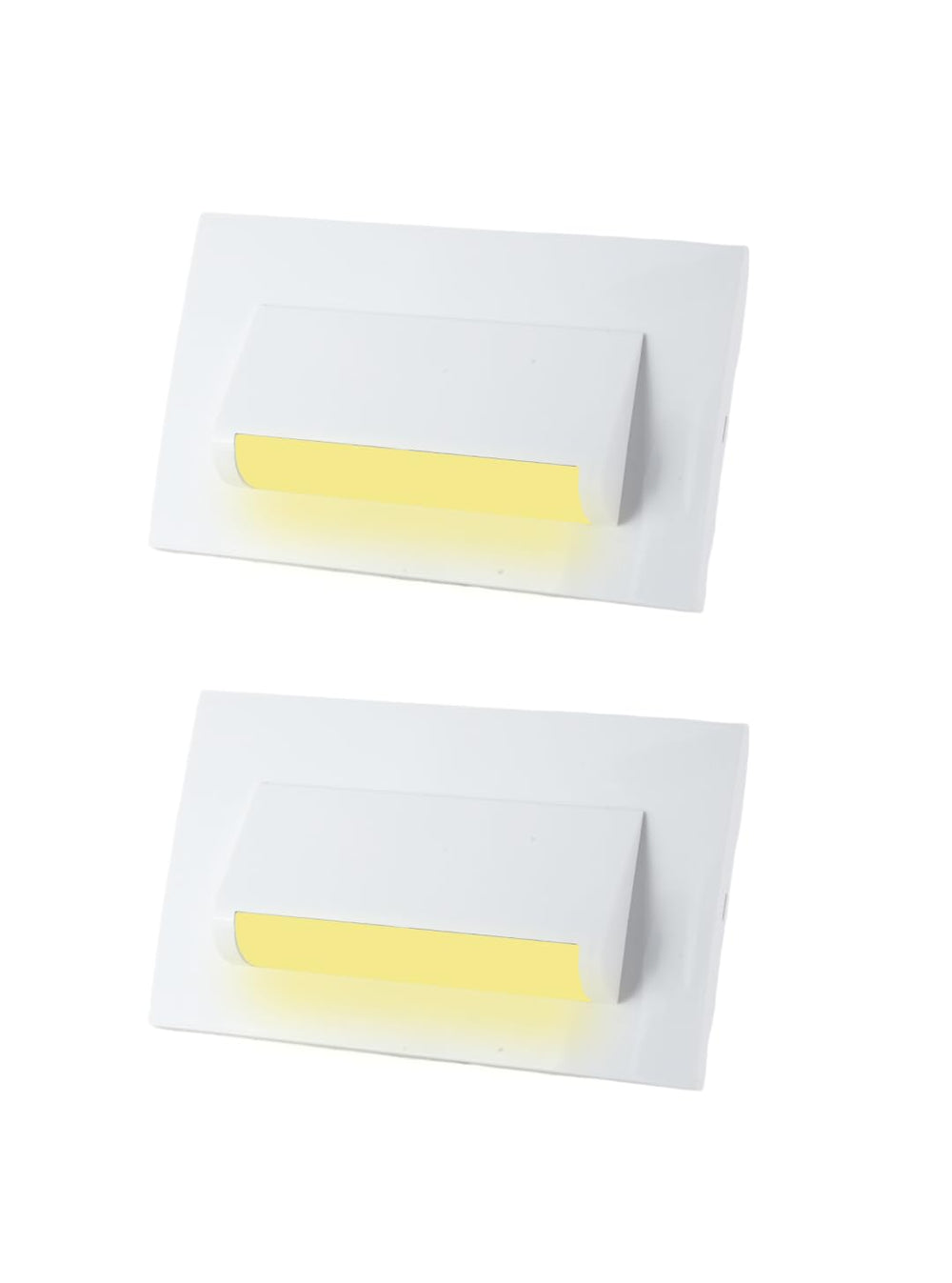 Classic 4 Modular Western LED Foot Light Convertible Under Cabinet Light, Soft White Outdoor Deck Wall Recessed Foot Stair Nosing Light PACK OF 2 YELLOW