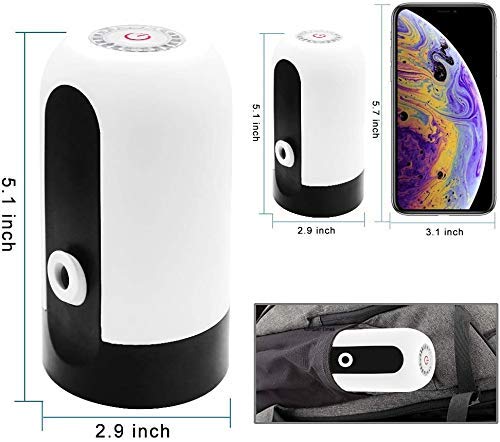 Urja Enterprise Automatic Wireless Water Can Dispenser Pump for 20 Litre Bottle Can, White/Black
