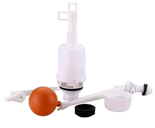 Urja Enterprise Flush Tank Syphon Kit Full Set - Flushing Cistern Accessories, Standard Size (White) Polyvinyl chloride Urja Enterprise