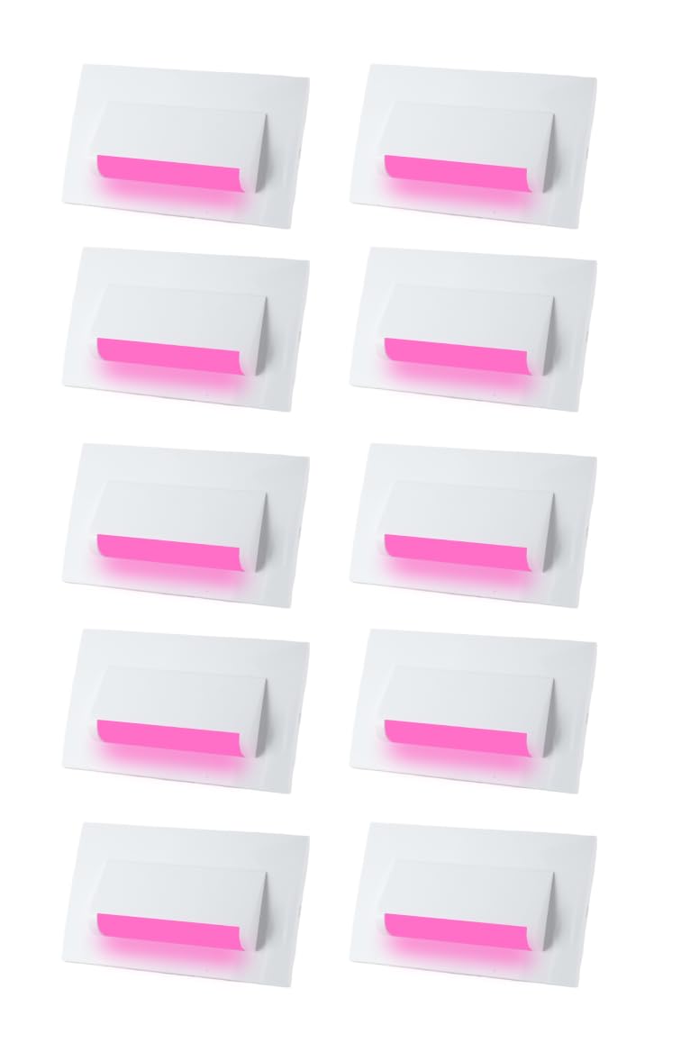 Classic 4 Modular Western LED Foot Light Convertible Under Cabinet Light, Soft White Outdoor Deck Wall Recessed Foot Stair Nosing Light PACK OF 10 PINK