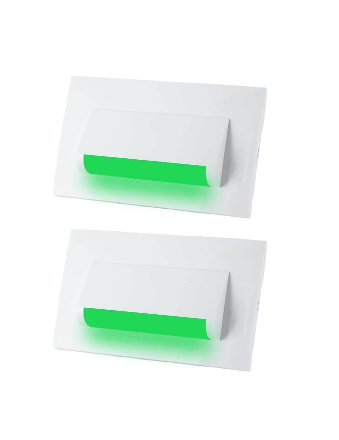 Classic 4 Modular Western LED Foot Light Convertible Under Cabinet Light, Soft White Outdoor Deck Wall Recessed Foot Stair Nosing Light PACK OF 2 GREEN