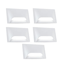 Urja Enterprise Italic 3&4 Modular Western LED Foot Light Convertible Under Cabinet Light, Soft White Outdoor Deck Wall Recessed Foot Stair Nosing Light PACK OF 5 WHITE