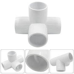 Urja Enterprise 4 Pcs 4-Way PVC Elbow Pipe Fitting – Durable Furniture Grade Corner Connector for DIY Racks, Shelves & Garden Support Structures Urja Enterprise