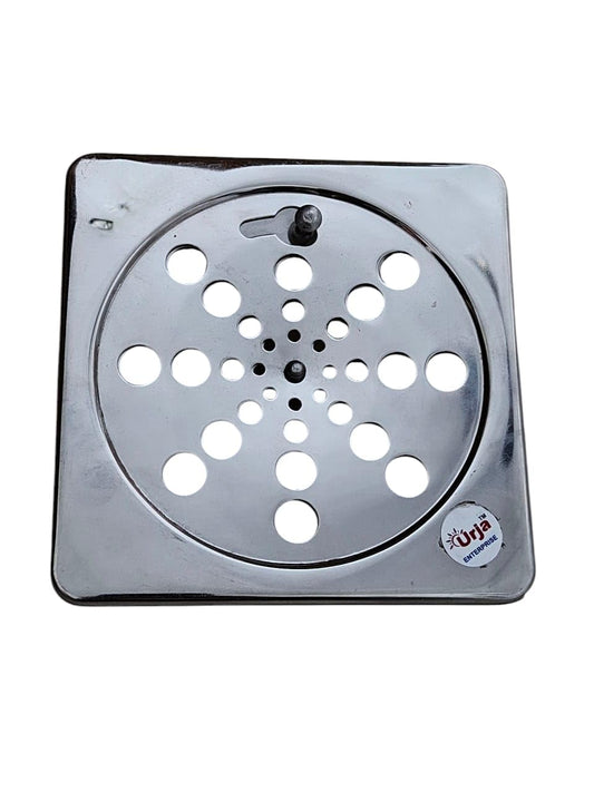 Urja Enterprise Check Square Flat Cut Floor Drain | Stainless Steel | 6 x 6 inches | Pack of 1 Urja Enterprise