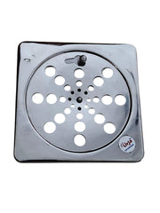 Urja Enterprise Check Square Flat Cut Floor Drain | Stainless Steel | 6 x 6 inches | Pack of 1 Urja Enterprise