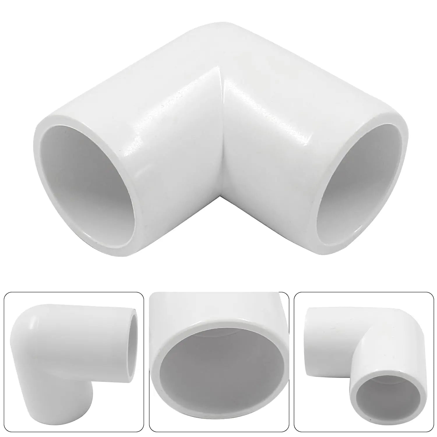 Urja Enterprise 4 Pcs 4-Way PVC Elbow Pipe Fitting – Durable Furniture Grade Corner Connector for DIY Racks, Shelves & Garden Support Structures Urja Enterprise