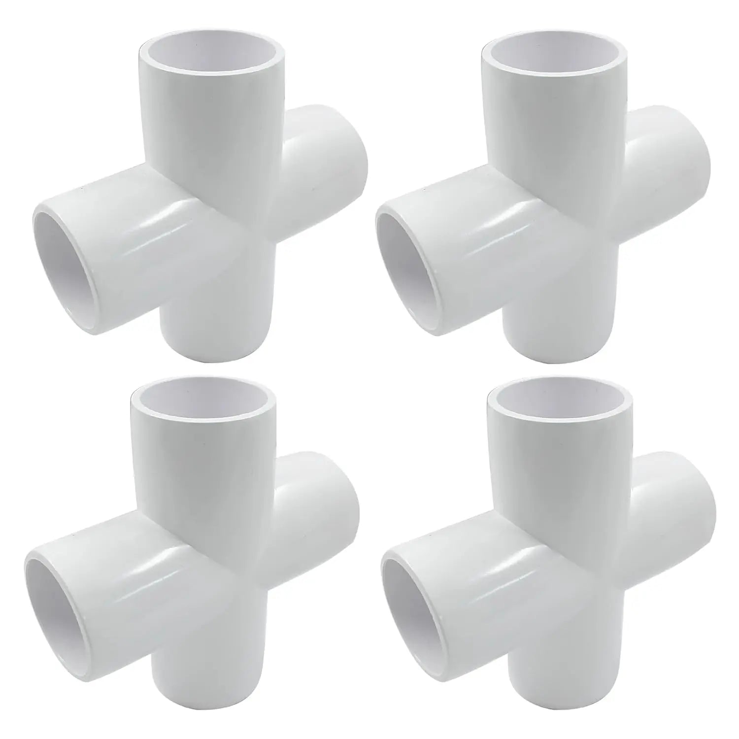 Urja Enterprise 4 Pcs 4-Way PVC Elbow Pipe Fitting – Durable Furniture Grade Corner Connector for DIY Racks, Shelves & Garden Support Structures Urja Enterprise