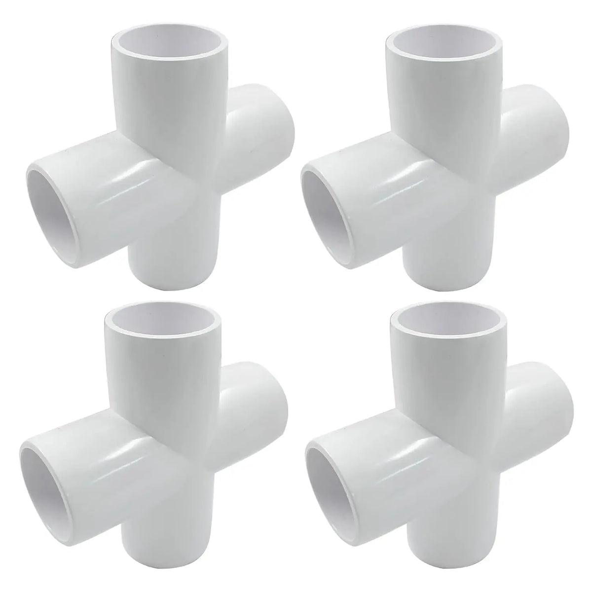 Urja Enterprise 4 Pcs 4-Way PVC Elbow Pipe Fitting – Durable Furniture Grade Corner Connector for DIY Racks, Shelves & Garden Support Structures Urja Enterprise