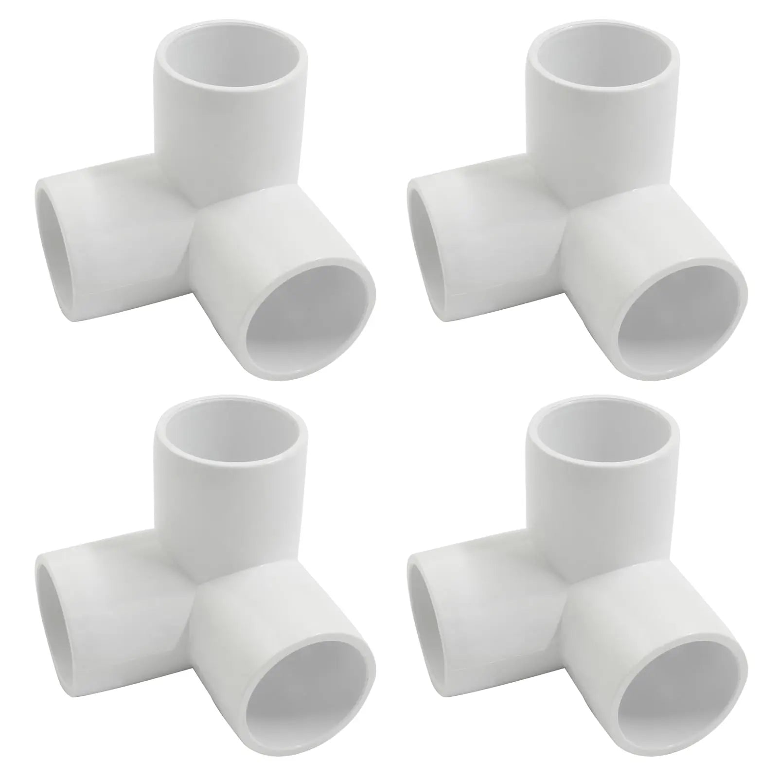 Urja Enterprise 4 Pcs 4-Way PVC Elbow Pipe Fitting – Durable Furniture Grade Corner Connector for DIY Racks, Shelves & Garden Support Structures Urja Enterprise