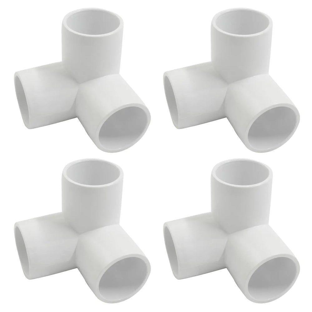 Urja Enterprise 4 Pcs 4-Way PVC Elbow Pipe Fitting – Durable Furniture Grade Corner Connector for DIY Racks, Shelves & Garden Support Structures Urja Enterprise