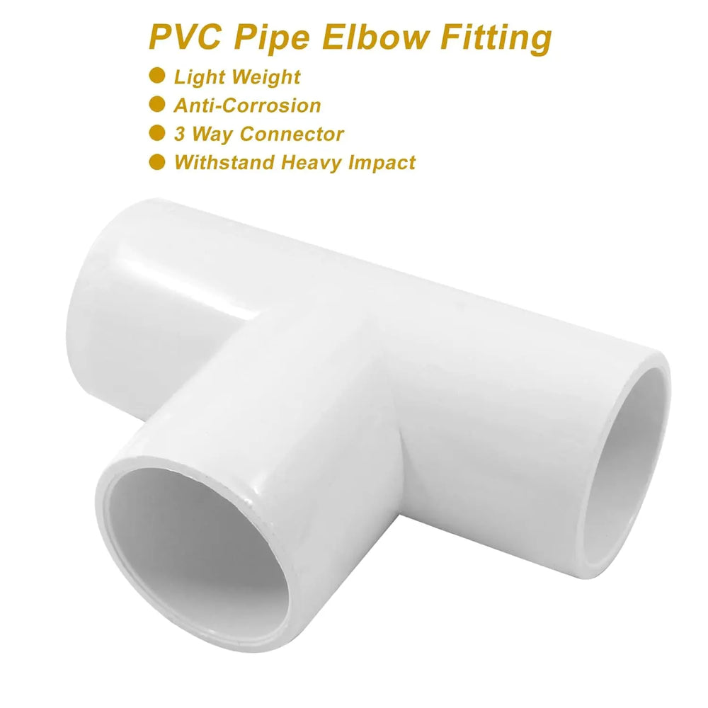 Urja Enterprise 4 Pcs 4-Way PVC Elbow Pipe Fitting – Durable Furniture Grade Corner Connector for DIY Racks, Shelves & Garden Support Structures Urja Enterprise