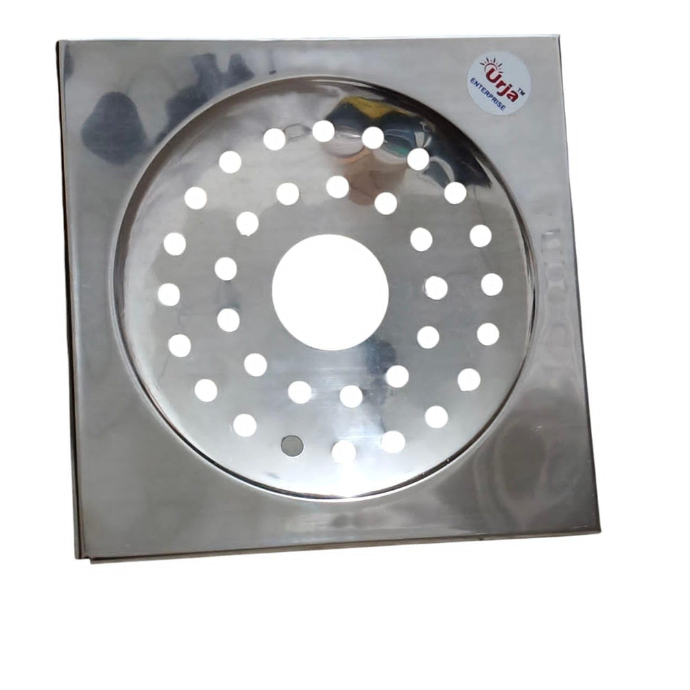 Urja Enterprise Sqaure Round Cut Floor Drain | Premium Stainless Steel | 6 x 6 inches | Pack of 1 Urja Enterprise