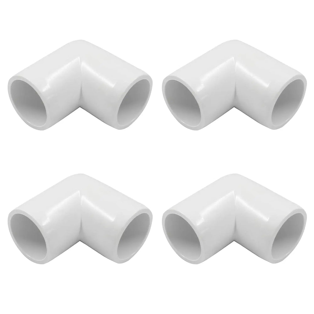 Urja Enterprise 4 Pcs 4-Way PVC Elbow Pipe Fitting – Durable Furniture Grade Corner Connector for DIY Racks, Shelves & Garden Support Structures Urja Enterprise