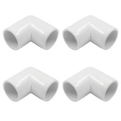 Urja Enterprise 4 Pcs 4-Way PVC Elbow Pipe Fitting – Durable Furniture Grade Corner Connector for DIY Racks, Shelves & Garden Support Structures Urja Enterprise