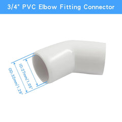 Urja Enterprise 4 Pcs 4-Way PVC Elbow Pipe Fitting – Durable Furniture Grade Corner Connector for DIY Racks, Shelves & Garden Support Structures Urja Enterprise