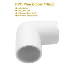 Urja Enterprise 4 Pcs 4-Way PVC Elbow Pipe Fitting – Durable Furniture Grade Corner Connector for DIY Racks, Shelves & Garden Support Structures Urja Enterprise