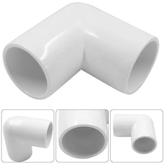 Urja Enterprise 4 Pcs 4-Way PVC Elbow Pipe Fitting – Durable Furniture Grade Corner Connector for DIY Racks, Shelves & Garden Support Structures Urja Enterprise