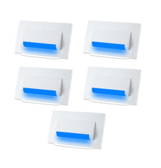 Classic 4 Modular Western LED Foot Light Convertible Under Cabinet Light, Soft White Outdoor Deck Wall Recessed Foot Stair Nosing Light PACK OF 5 BLUE