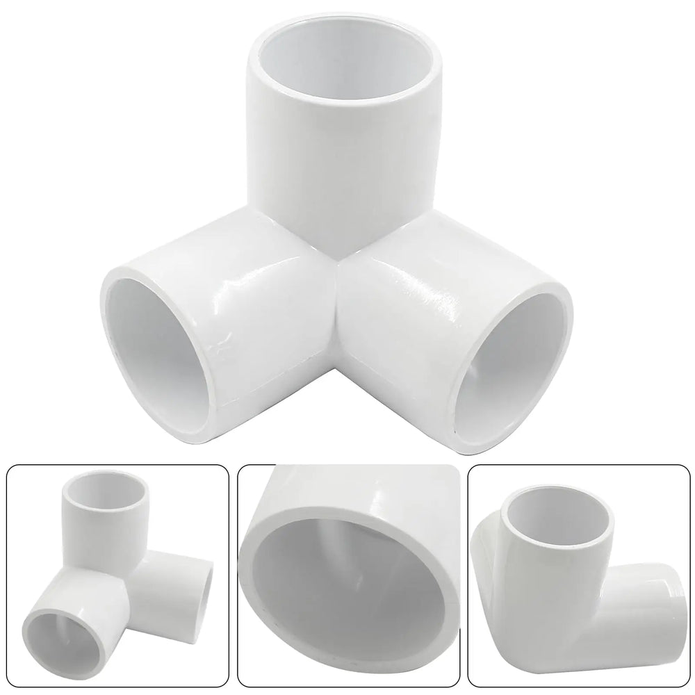 Urja Enterprise 4 Pcs 4-Way PVC Elbow Pipe Fitting – Durable Furniture Grade Corner Connector for DIY Racks, Shelves & Garden Support Structures Urja Enterprise