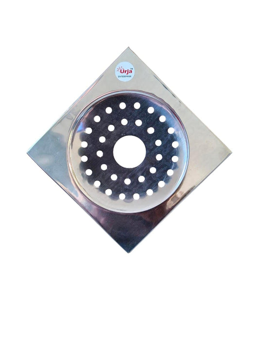 Urja Enterprise Sqaure Round Cut Floor Drain | Premium Stainless Steel | 6 x 6 inches | Pack of 1 Urja Enterprise