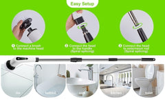 Urja Enterprise 9 in 1 Electric Spin Scrubber, Cleaning Brush Scrubber for Home, 300RPM/Min, 8 Replaceable Brush Heads, 3 Adjustable Size, 2 Adjustable Speeds, for Bathroom, Floor Tiles