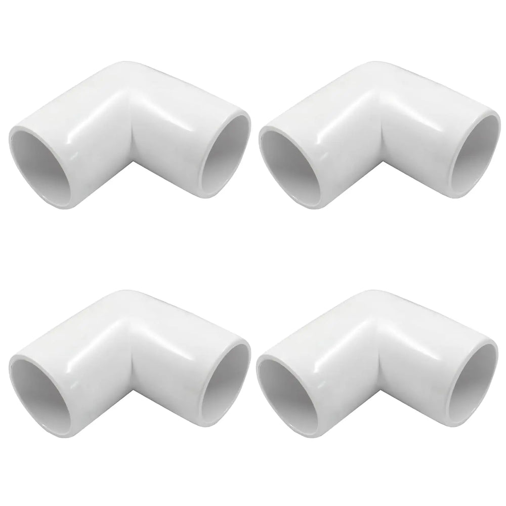 Urja Enterprise 4 Pcs 4-Way PVC Elbow Pipe Fitting – Durable Furniture Grade Corner Connector for DIY Racks, Shelves & Garden Support Structures Urja Enterprise