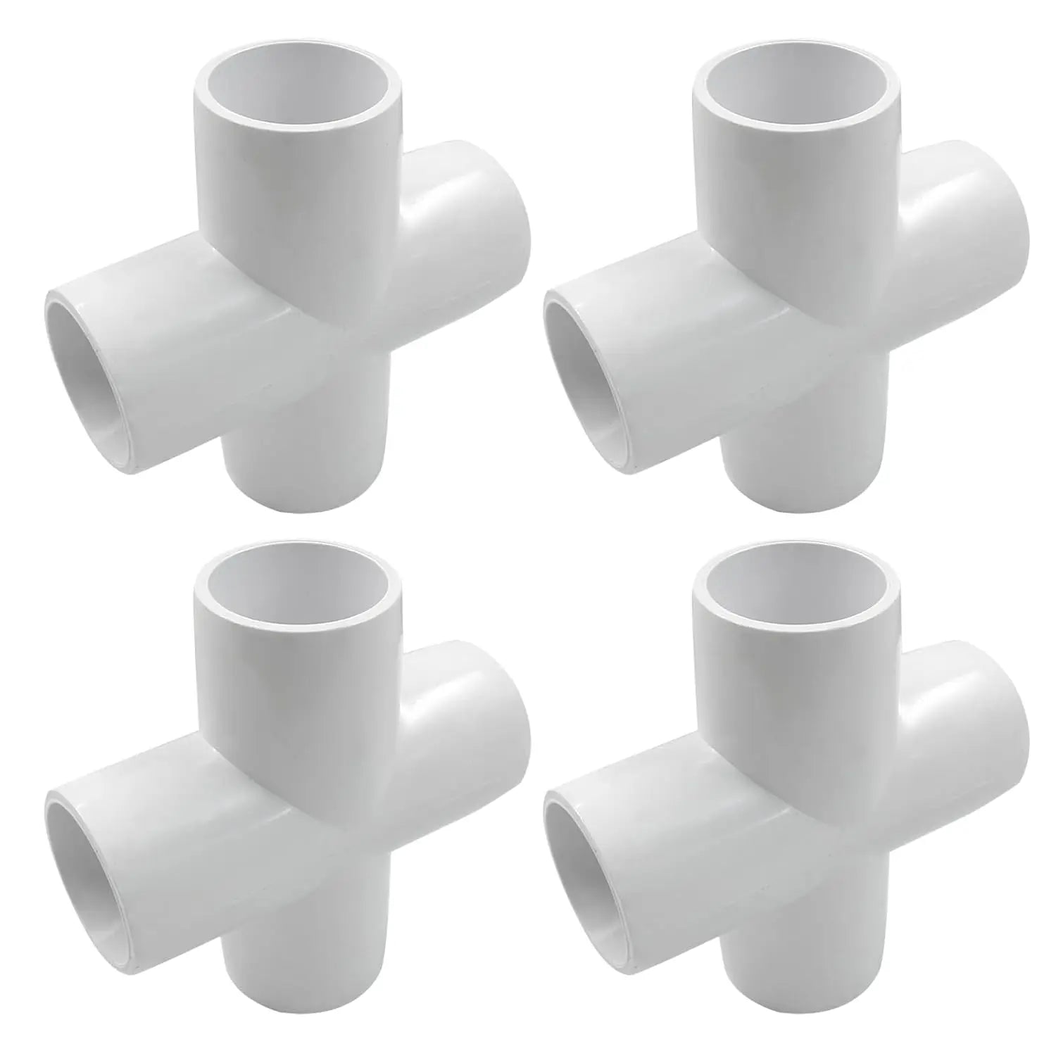Urja Enterprise 4 Pcs 4-Way PVC Elbow Pipe Fitting – Durable Furniture Grade Corner Connector for DIY Racks, Shelves & Garden Support Structures Urja Enterprise