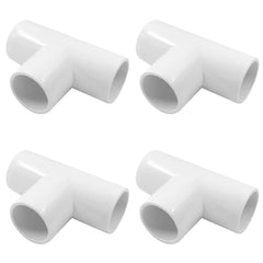 Urja Enterprise 4 Pcs 4-Way PVC Elbow Pipe Fitting – Durable Furniture Grade Corner Connector for DIY Racks, Shelves & Garden Support Structures Urja Enterprise