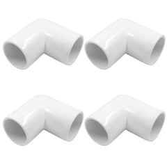 Urja Enterprise 4 Pcs 4-Way PVC Elbow Pipe Fitting – Durable Furniture Grade Corner Connector for DIY Racks, Shelves & Garden Support Structures Urja Enterprise