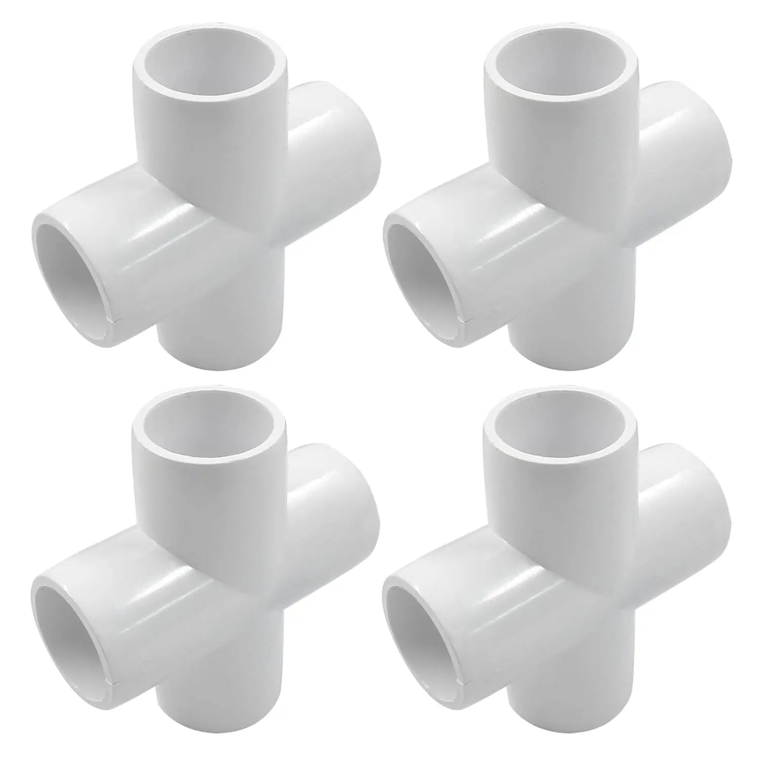 Urja Enterprise 4 Pcs 4-Way PVC Elbow Pipe Fitting – Durable Furniture Grade Corner Connector for DIY Racks, Shelves & Garden Support Structures Urja Enterprise