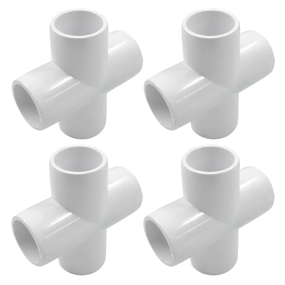 Urja Enterprise 4 Pcs 4-Way PVC Elbow Pipe Fitting – Durable Furniture Grade Corner Connector for DIY Racks, Shelves & Garden Support Structures Urja Enterprise