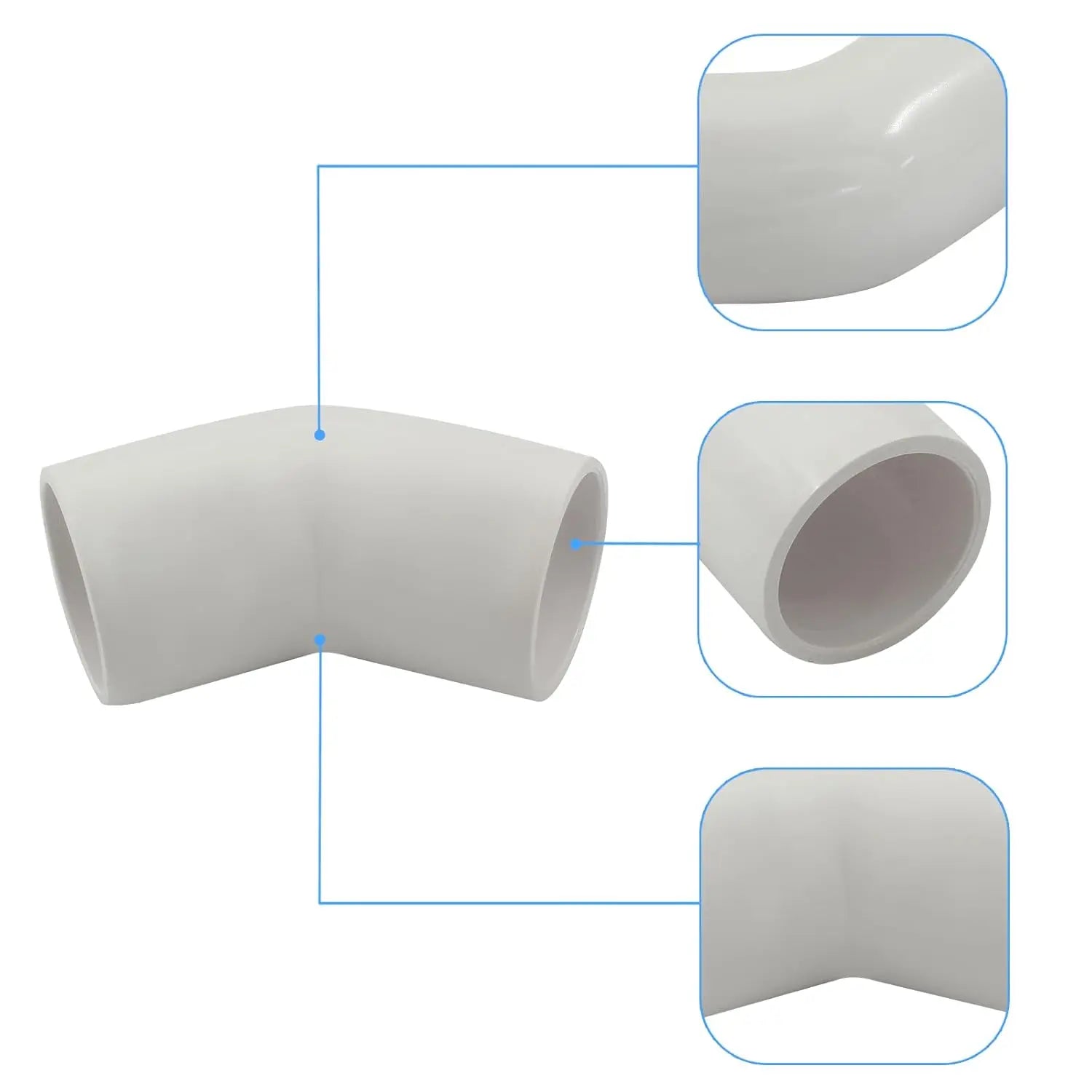 Urja Enterprise 4 Pcs 4-Way PVC Elbow Pipe Fitting – Durable Furniture Grade Corner Connector for DIY Racks, Shelves & Garden Support Structures Urja Enterprise