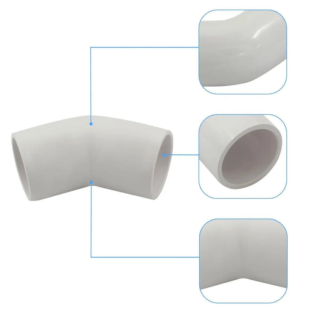 Urja Enterprise 4 Pcs 4-Way PVC Elbow Pipe Fitting – Durable Furniture Grade Corner Connector for DIY Racks, Shelves & Garden Support Structures Urja Enterprise