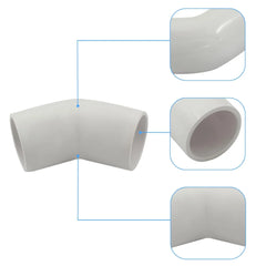Urja Enterprise 4 Pcs 4-Way PVC Elbow Pipe Fitting – Durable Furniture Grade Corner Connector for DIY Racks, Shelves & Garden Support Structures Urja Enterprise