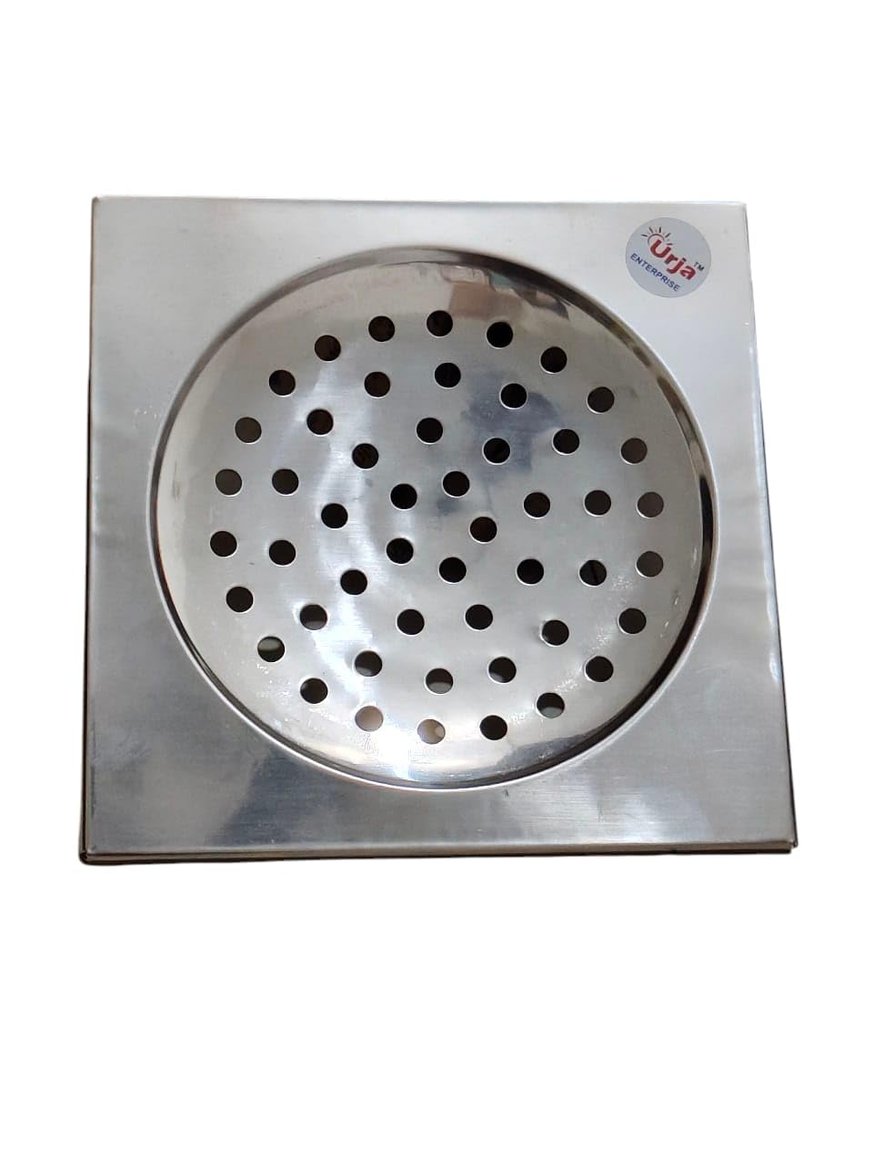 Urja Enterprise Check Square Flat Cut Floor Drain | Premium Stainless Steel | 6 x 6 inches | Pack of 1 Urja Enterprise